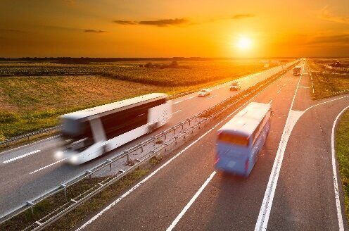 buses on highway