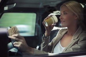 Distracted Driving Dangers coffee