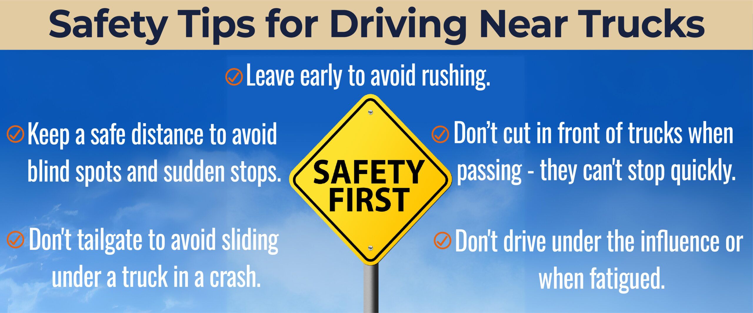 Safety tips for driving near trucks